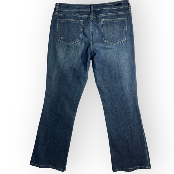 Kut from the Kloth Farrah Baby Bootcut Dark Wash Denim Jeans Size 12 Petite - Picture 4 of 6